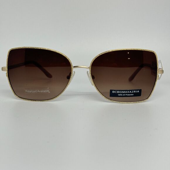 BcbgMaxazria Sunglasses Resplendent Gold Sunglasses Frames Brown Lens H13542